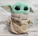 Yoda Baby Plush Star Wars 8" Mattel Great Condition Green Tan Soft