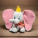 Kohls Cares Disney Dumbo Elephant Gray Plush Pink Ears 12" Stuffed Animal 2014