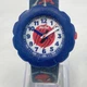 Flik Flak Swatch Spiderman Watch Boys Youth Blue Marvel Nylon New Battery 7.5"