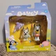 NIB Bluey Egg Hunt Bluey & Muffin Figure Set Moose Toys Easter Bunny Set w/ Box