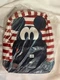 DISNEY Store Mickey Mouse Red White & Blue Americana Striped Backpack ~ NWT