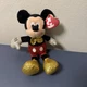 TY Beanie Baby Disney MICKEY MOUSE (7 Inch) Super Sparkle Red Stuffed Plush Toy