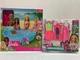 Barbie Doll and Swimming Pool Playset & fashion design plates  lot of 2