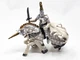 Papo White Weapons Unicorn Knight with Unicorn Horse & Sword (missing shield)