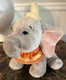 DUMBO 10" PLUSH WALT DISNEY WORLD PARKS STUFFED ANIMAL ORANGE COLLAR