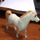 Mattel HBB23 2020 White/Cream Horse with Light Brown Mane & Tail 7" X 7"