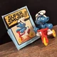 Vintage Super Smurf Figure w box Schleich Tricycle No 6506