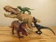 Jurassic World 4X LOT 2015 Giant Chomping T-Rex 2017 TRICERATOPS 2015 Raptor