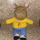 Working 1996 Playskool Vintage Talking Arthur Plush Toy Doll 18" Tall Voice Box