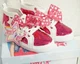 JoJo Siwa Girls High Top Pink Shoes Nickelodeon Show Sparkle Tie Dye Bow Size 4 