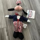 Disney Store Uncle Sam Goofy Plush Bean Bag Beanie 4th of July Vintage With Tag