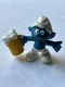 Smurfs 20078 Beer Smurf w/ Mug of Beer Figure Vintage Schleich Peyo PVC Figurine