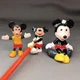 Lot Of 3 Vtg 1960s Disney Mickey Mouse Figures Bendy Rubber, Bobber, Flex-o-Pole