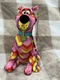 Toy Factory Scooby Doo Dog Plush 9" Colorful Zig Zag Stripes Stuffed Animal