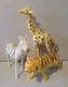 Boley-TM04 Plastic Safari Jungle Animals Tiger Zebra Giraffe Zoo PVC Figures