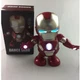Marvel Iron Man Dance Action Figures Sing Led Light Spiderman Super Hero Robots