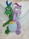 Vintage Dragon Tales Talking Light Up Zak and Wheezie Plush Playskool 1999 Works