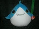 Ty  Squish-a-boo 10" * FINSLEY * SHARK * Glitter eyes * DOB:11/8 *