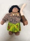 Disney Movie Moana Plush 9" Maui With Fish Hook Attached Stuffed Doll Tattoos