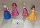 Disney Princess Magiclip Polly Pocket Style Lot of 4 Dolls and Dresses (V)