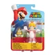 New Jakks Pacific 41175 World Of Nintendo 4" Mario Cat Peach W/super Bell Figure