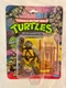 1988 Donatello Playmates Action Figure TMNT punched 10-back NIB (HARD HEAD)