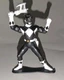 1993 Mighty Morphin Power Rangers Zack Black Ranger Collectible Figure 3" Bandai