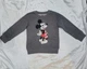 Disney Mickey Mouse Gray Pullover Sweater 4T Long Sleeve Graphic Print