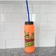 Betras Plastics TMNT Water Bottle Vintage 1988 Orange Kids Straw READ