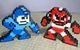 8-Bit Mega Man Cut Man Red Black Pixel Art Figure Set of 2 Capcom Jakks Pacific