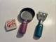 Lot Playskool Talking Kitchen Spatula Fry Pan Popcorn Bag Fry Pan Play Grill GUC