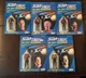 Star Trek Next Gen Galoob 5 Figure Lot 1988 Picard, Riker, Laforge, Worf, Data
