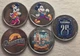 Disney Disneyland DCA 25th Anniversary Colorized Set Of 4 Medallions