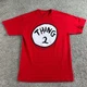 Universal Studios Shirt Mens Medium Red White Thing 2 Dr Seuss Short Sleeve