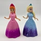 Disney Princess Frozen Elsa Anna MagiClip Dolls Set of 2 Red Pink Dress