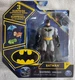 DC BATMAN Spin Master 4" FIGURE w/ 3 SURPRISE ACCESSORIES Grey Suit Yellow Belt