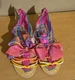Nickelodeon Jojo Siwa Bow Rainbow Gladiator Sandals Big Kids shoes size 4