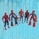 Spiderman Loose Figure Lot of 6 Marvel Bend Flex Scarlet Spider-Verse Kenner
