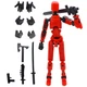 Red Titan 13 T13 Action Figure 3D Printed Movable Nova Lucky 13 Robot Model