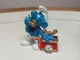Schleich Smurf with Phone - 20062 - Smurfs Wide Fork Gold Portugal CE