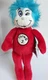 NWT 2018 Aurora World Dr Seuss Cat In The Hat - Thing 2 Plush Toy Red Blue 12&rdquo;