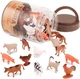 Terra by Battat &ndash; 60Pcs Farm Animals Toy Tube &ndash; Mini Plastic Barnyard Animal Fig