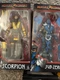 McFarlane Toys Mortal Kombat Johnny Cage, Scorpion and Sub-Sero RARE