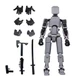GRAY Titan 13 T13 Action Figure 3D Printed Movable Nova Lucky 13 Robot Model