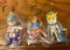 Kagaku Ninja Tai Gatchaman Mascot Figure Key Chain Lot of 3 Banpresto