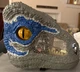 T45- Jurassic World Velociraptor BLUE Dinosaur Moving Mask - Fallen Kingdom 2017