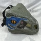 JURASSIC WORLD CHOMP 'N ROAR MASK Velociraptor Blue 2017 - Eyes and Sound Works