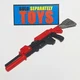 WWF Ken Shamrock RIFLE gun STOMP War Zone Series 1 wrestling WWE red accessory