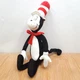 14" Universal Studios Dr. Seuss Cat In The Hat Bean Bag Plush Black White Red