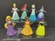 Disney Princess Magic Clip Glitter Polly Pocket Lot Of 7 MagiClip Dresses